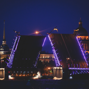 Экскурсия под разводными мостами «Отблески белых ночей»