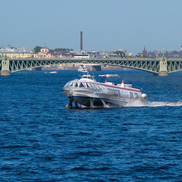 Поездка на «Метеоре» по Неве «Городская регулярная линия» от Речного вокзала