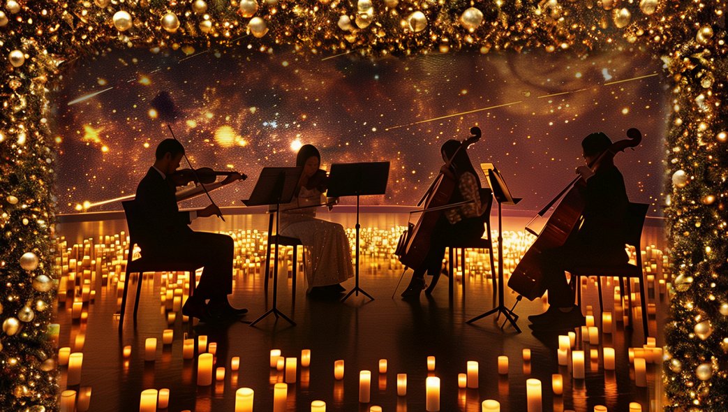 Иммерсивный концерт при свечах и звёздах «От Вивальди до Jingle Bells» Иммерсивный концерт при свечах и звёздах «От Вивальди до Jingle Bells» со скидкой 50%