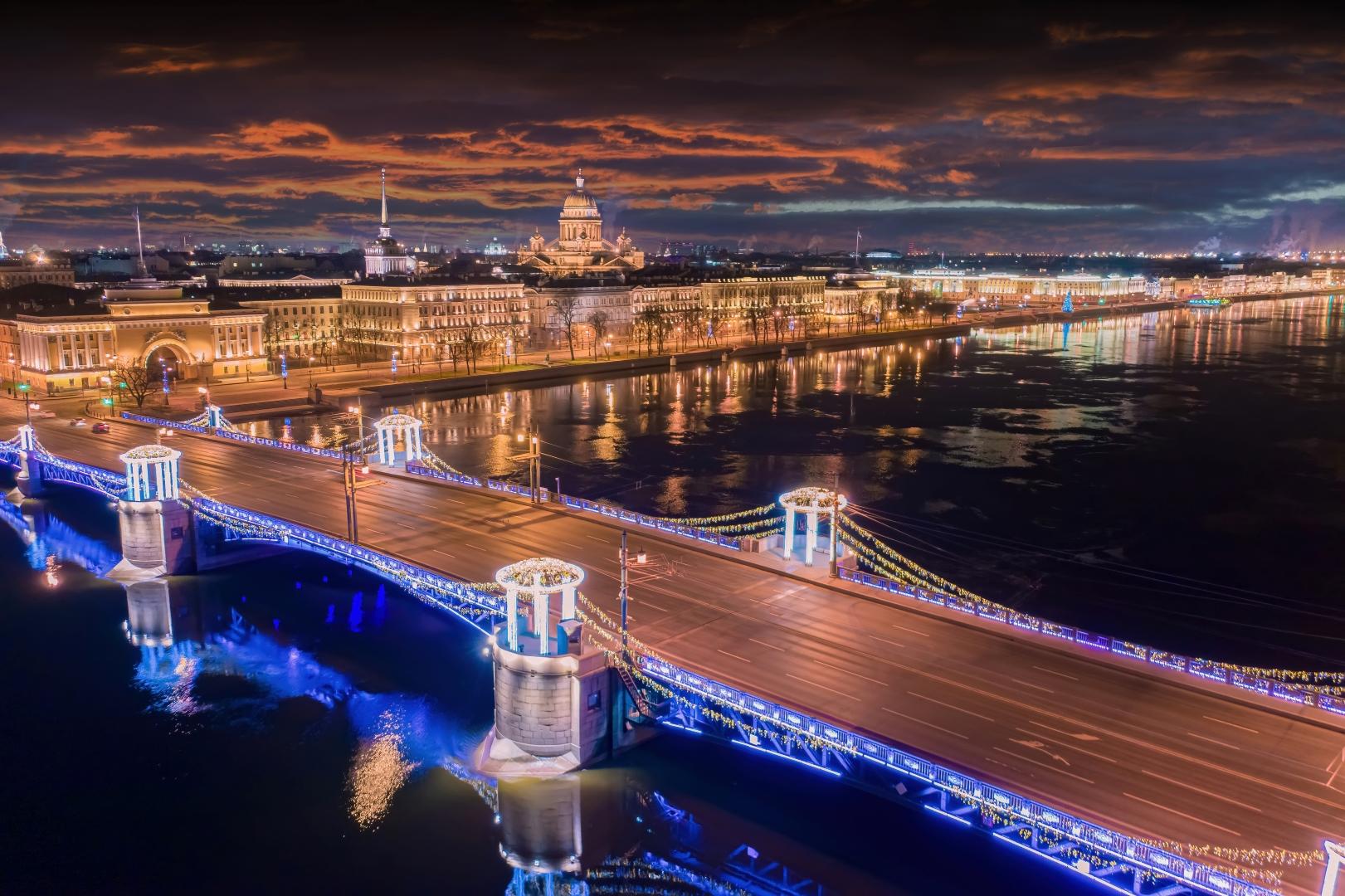 Световое шоу на мостах Петербурга впервые покажут на Новый год 2026