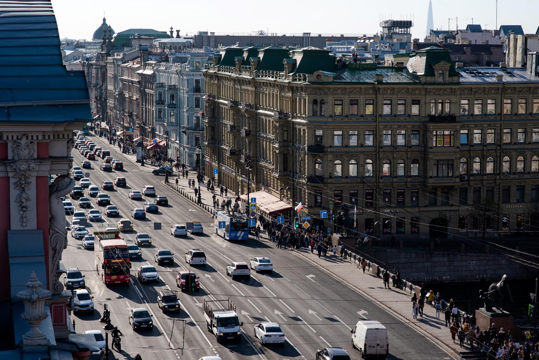 Перекрытие Невского проспекта в августе 2025