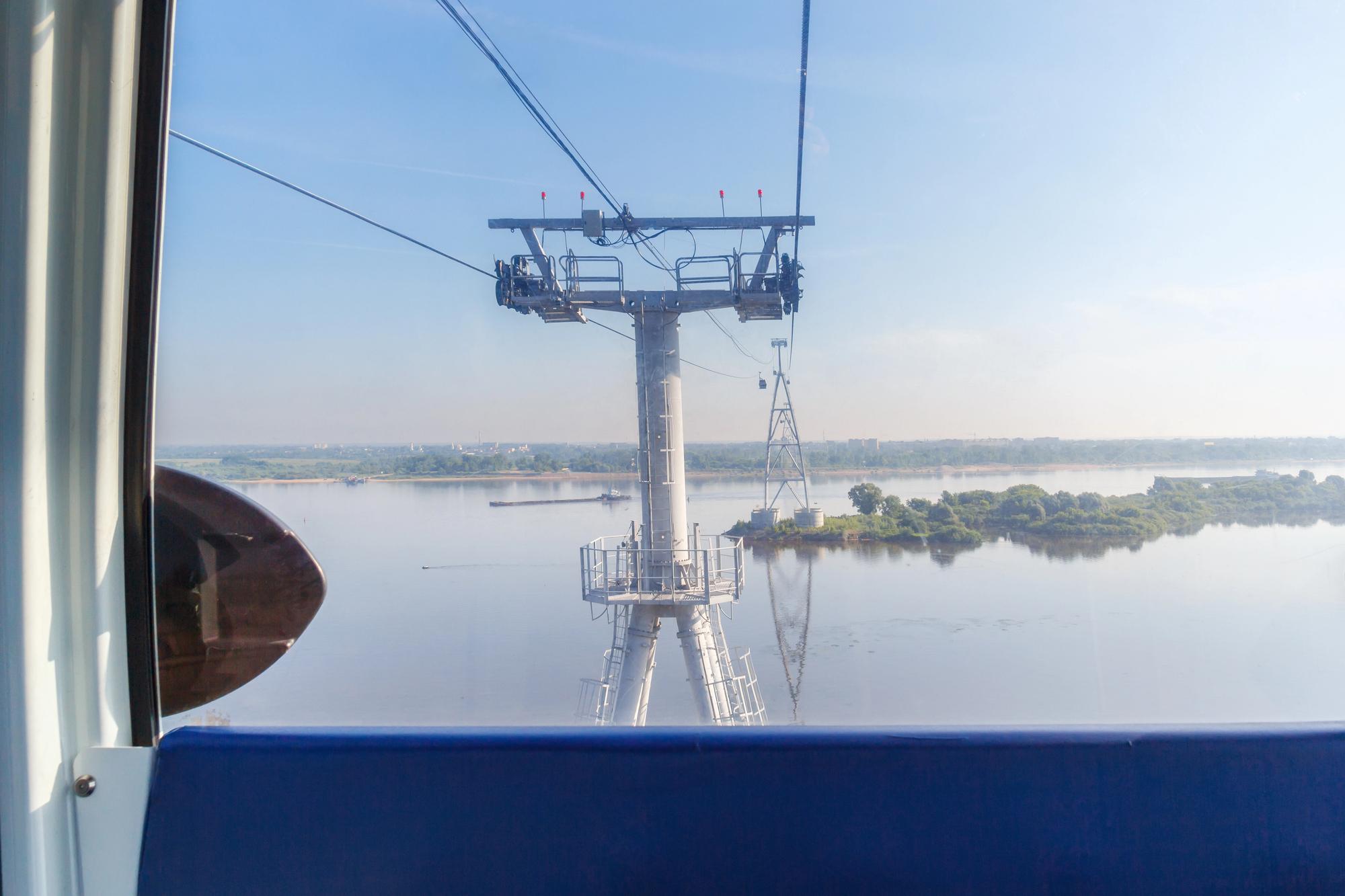 Канатная дорога в Нижнем Новгороде временно не работает