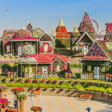 Парк цветов Miracle Garden и ярмарка Global Village из Шарджи