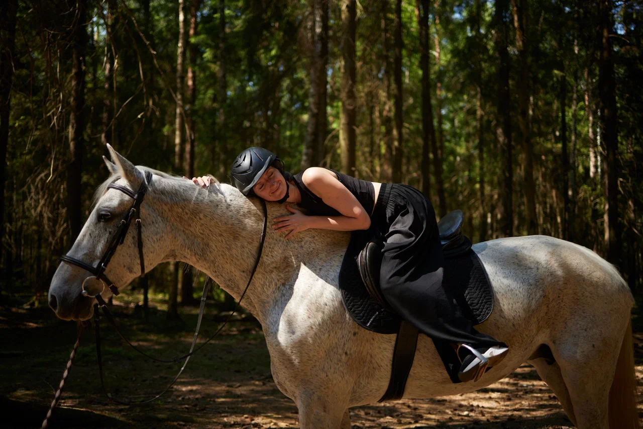 Индивидуальная конная прогулка по лесу