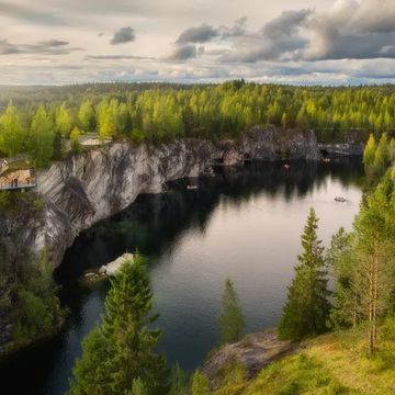 Двухдневный тур «Сафари по водопадам Карелии и парк «Рускеала» со скидкой до 47%